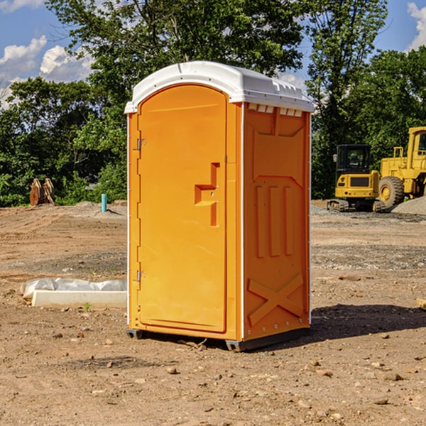 can i customize the exterior of the porta potties with my event logo or branding in Blakesburg IA